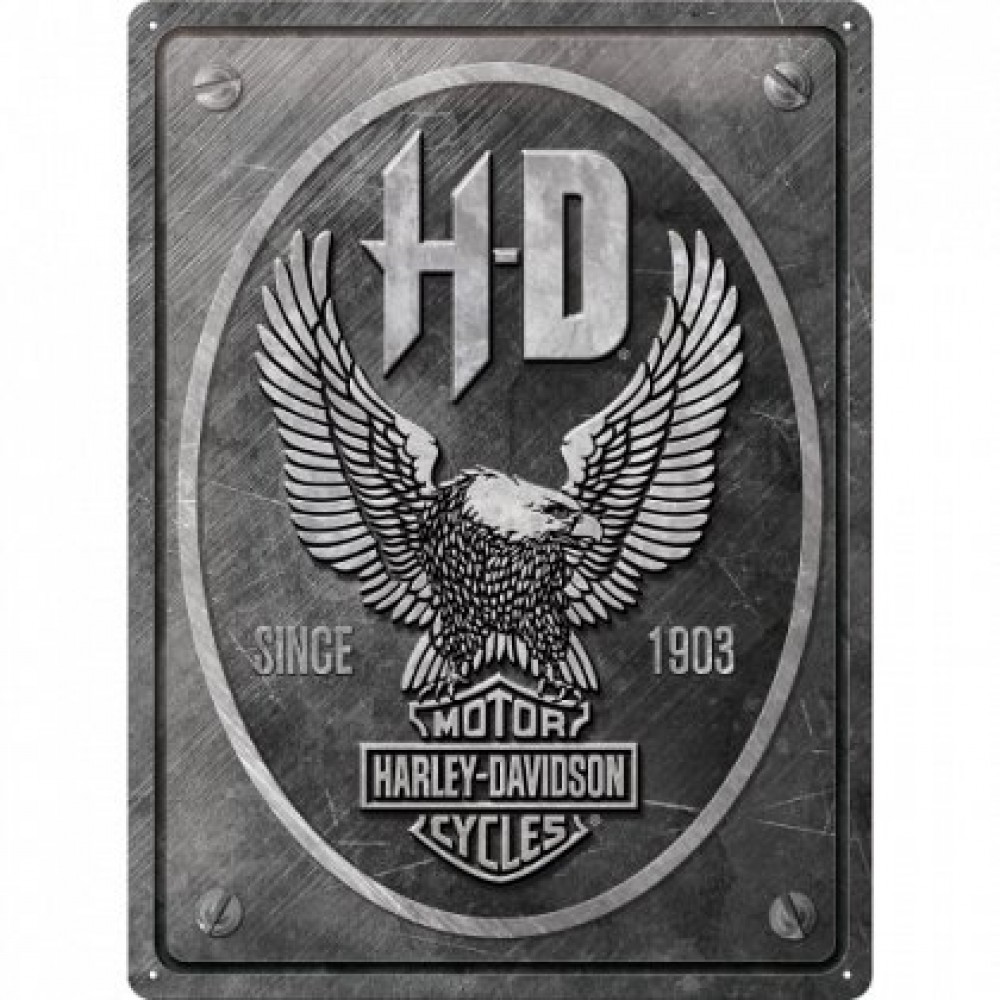 Placa metalica - Harley-Davidson Metal Eagle - 30x40 cm